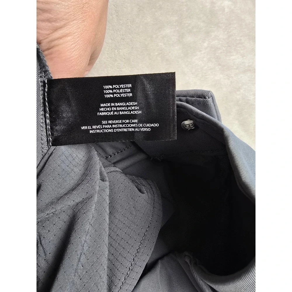 Banana Republic Chino Pants Mens 38x34 Gray Performance Stretch Elastic Waist‎